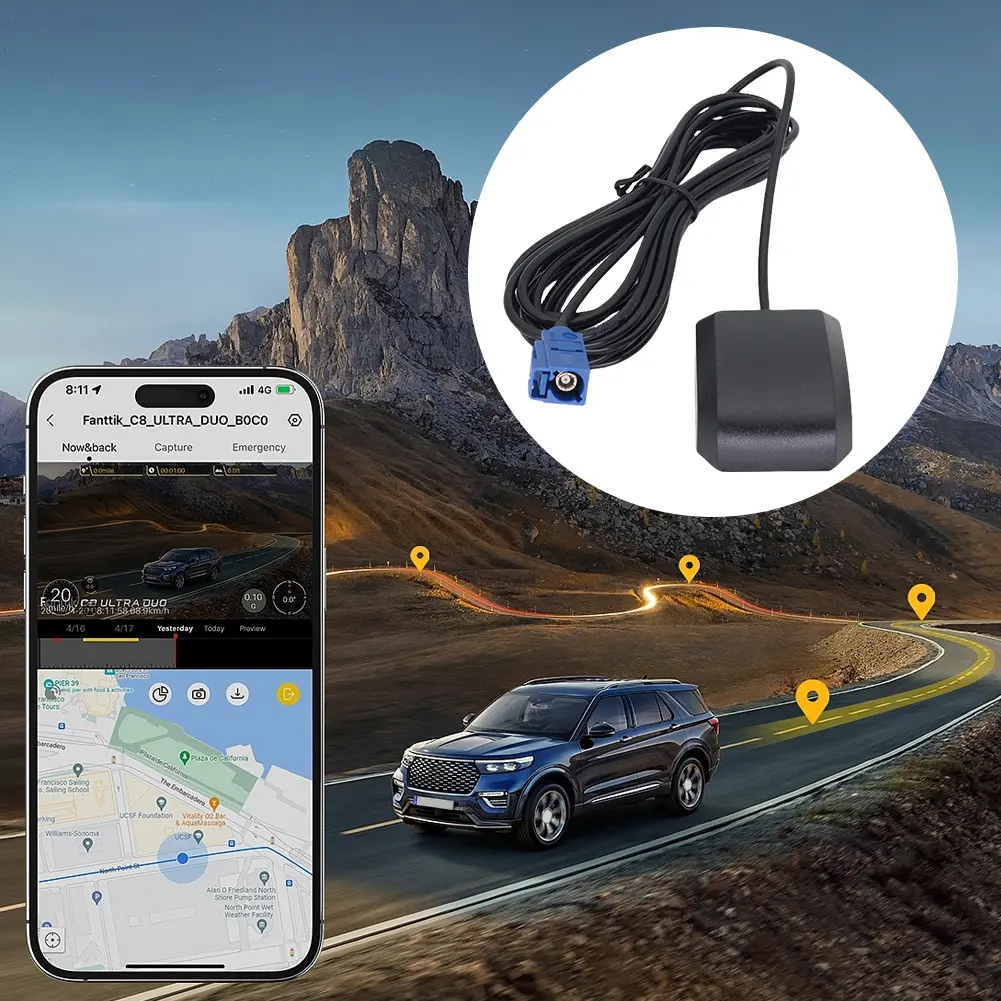 Car Navigation GPS Antenna SMA/FAKRA Interface Vehicle Active GPS Antenna for Audi A3 A4 A6 TT for Volkswagen Skoda Benz
