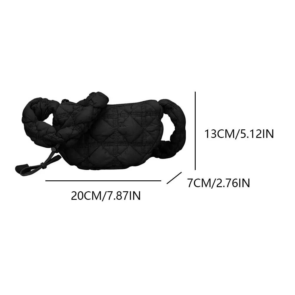 Crossbody Bag for Women Quilted Shoulder Bag Puffer Drawstring Strap Hobo Bag Clutch Purse for Travel Shopping