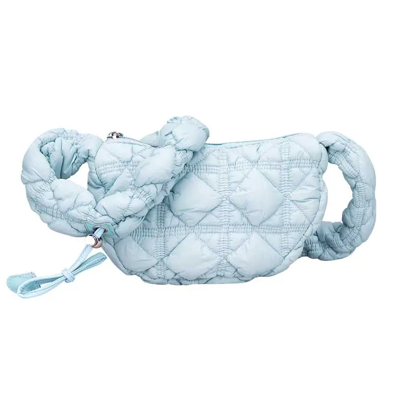 Crossbody Bag for Women Quilted Shoulder Bag Puffer Drawstring Strap Hobo Bag Clutch Purse for Travel Shopping