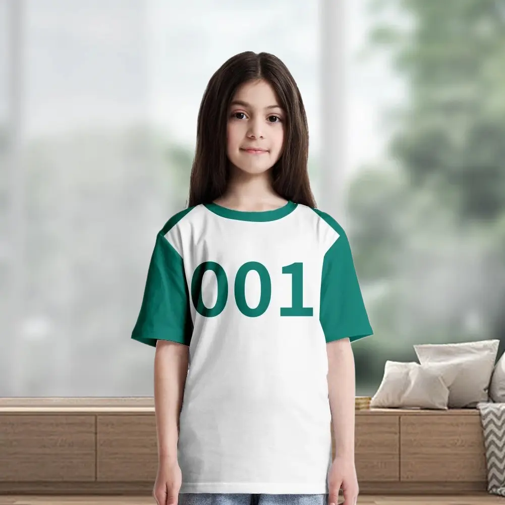 Game Cosplay Costume Numbers 456 333 001 Polyester Unisex T-shirt Popular Korean TV Dramas Unisex Game Sweatshirt For Men Women