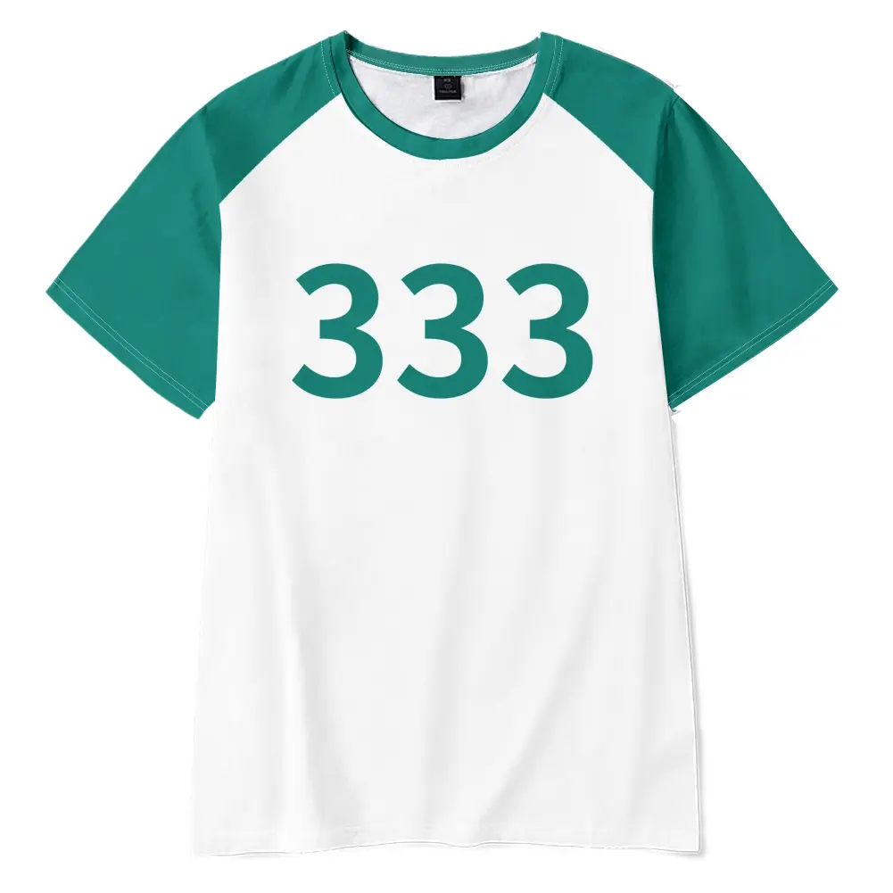 Game Cosplay Costume Numbers 456 333 001 Polyester Unisex T-shirt Popular Korean TV Dramas Unisex Game Sweatshirt For Men Women