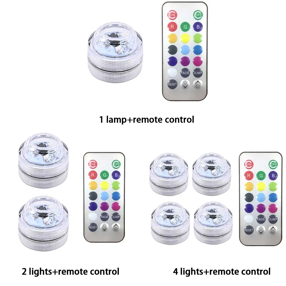 Wireless Adhesive RGB Auto Atmosphere Lamp LED Car Interior Environmental Light Multicolor LED Light Remote Control Decoration