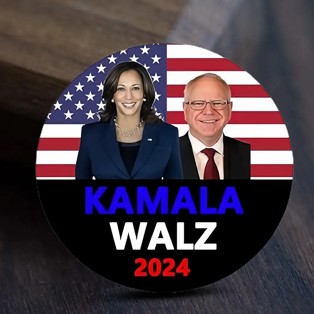 Harris Walz 2024 President Pins Brooch Decor Harris Walz 2024 Pin Kamala Harris Walz 2024 Collar Brooch