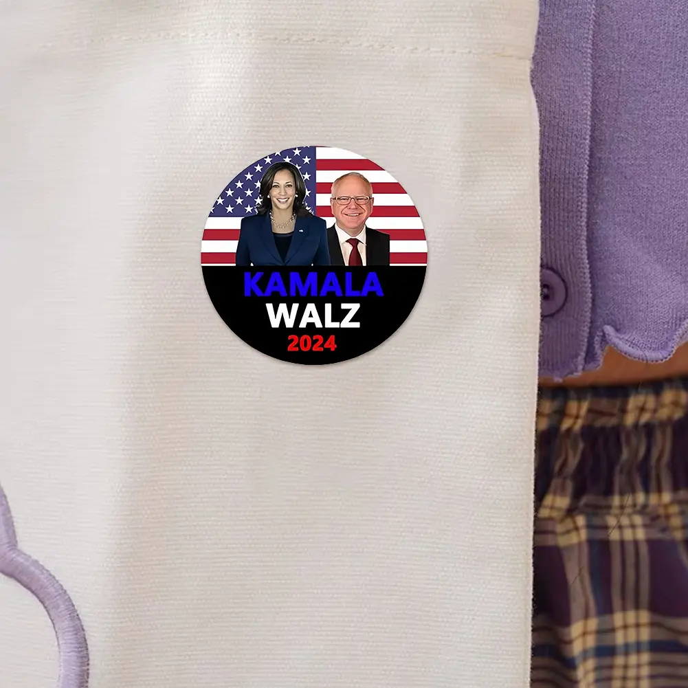 Harris Walz 2024 President Pins Brooch Decor Harris Walz 2024 Pin Kamala Harris Walz 2024 Collar Brooch