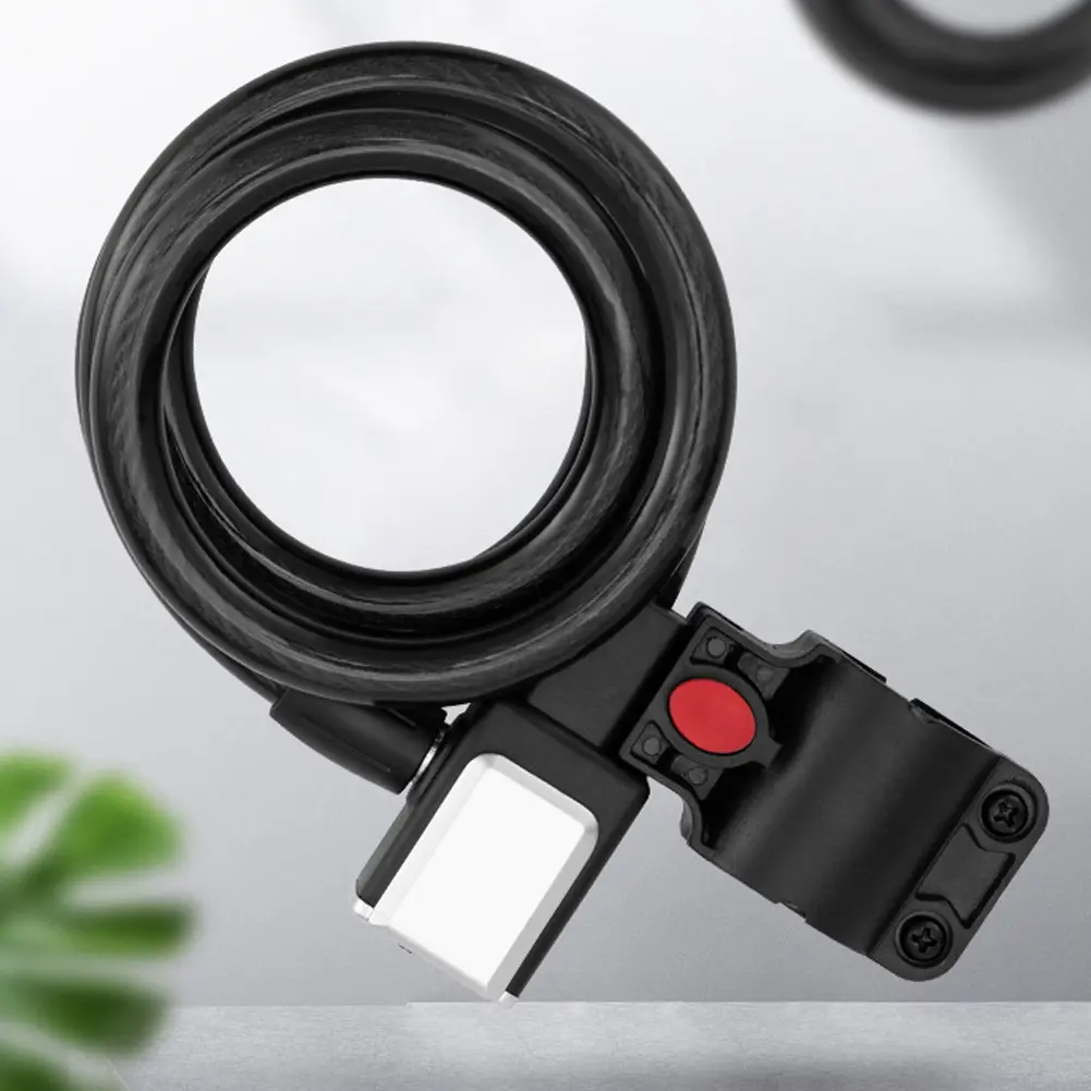 Bicycle Wire Chain Lock with Mounting Bracket Bike Steel Cable Lock Anti-Theft Portable Security Lock for Electric Bike Scooter