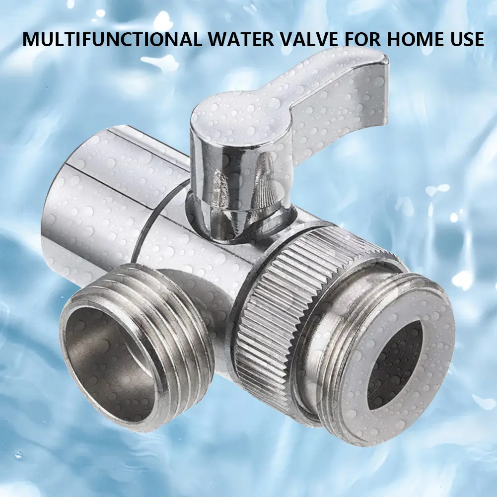3 Way Switch Faucet Adapter Leak-Proof Faucet Diverter Valve Easy-to-Install Faucet Connector Splitter for Shower/Sink/Washbasin