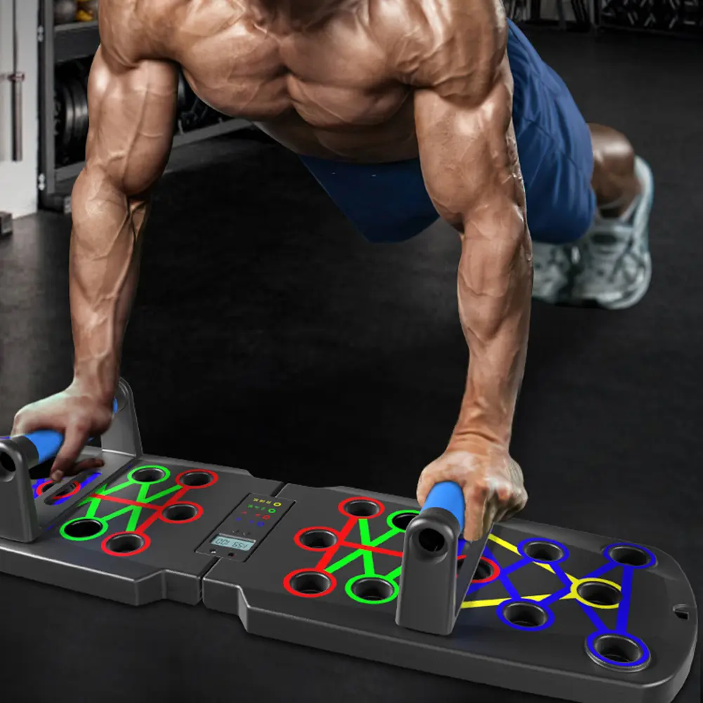 Folding Push-Up Board Foldable Gym Sports Board Muscle Exercise Board Abdominal Household Biceps Brachii Fitness Equipment