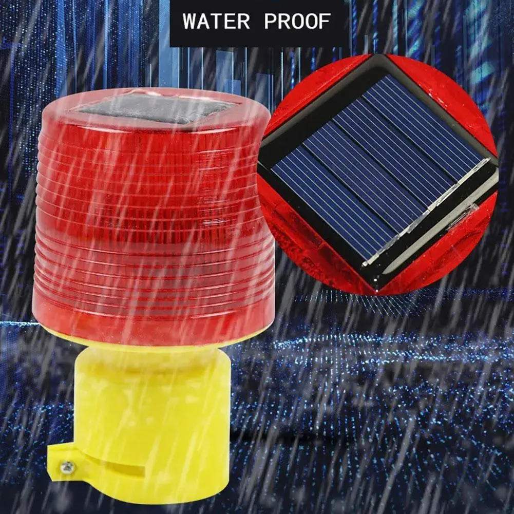 1/8Pcs Strobe Signal Warning Solar Light Flashing lights for fence construction Ceiling Security Alarm Flashing Lamp