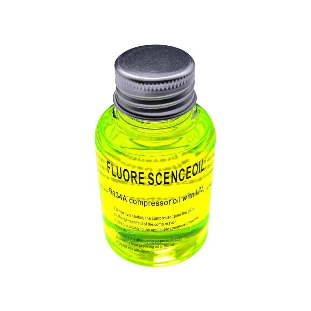 60ml Car Air Conditioner Leak Fluorescent Car Air Conditioning Repair Oil Light Pipeline Detection Tracer Tool