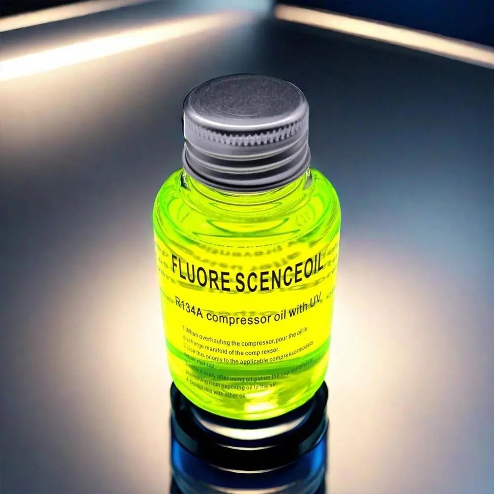 60ml Car Air Conditioner Leak Fluorescent Car Air Conditioning Repair Oil Light Pipeline Detection Tracer Tool