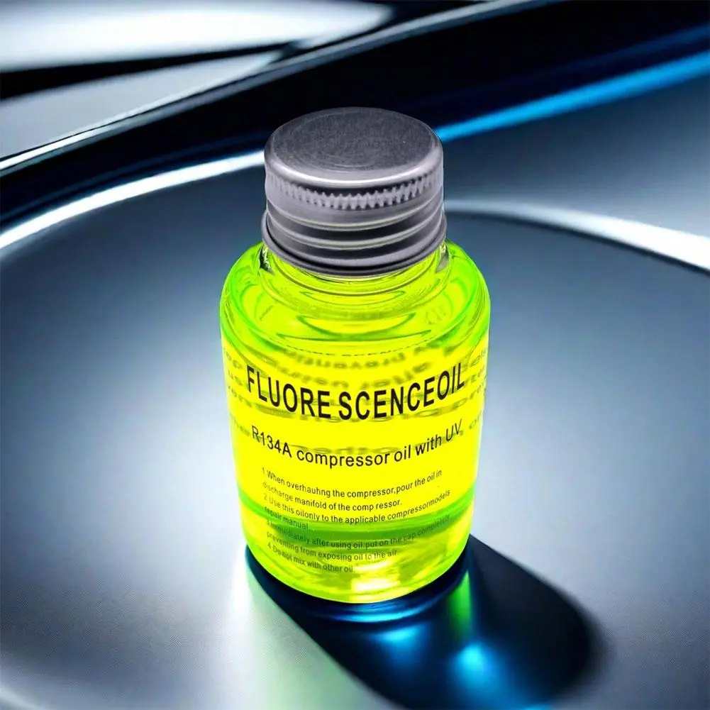 60ml Car Air Conditioner Leak Fluorescent Car Air Conditioning Repair Oil Light Pipeline Detection Tracer Tool