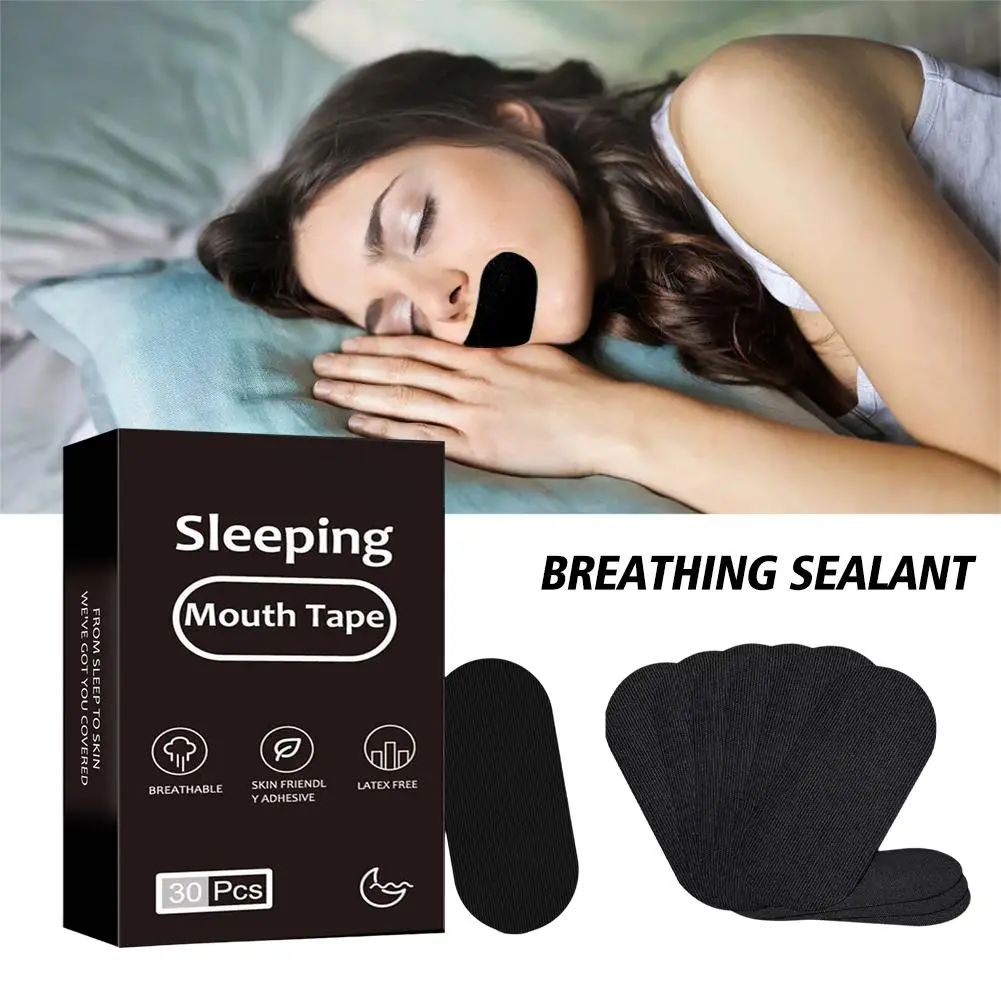 30Pieces Anti Snoring Sleep Mouth Tape Best Breathing Nasal Strips Anti Ronquidos Medical Grade Improved Sleeping Snoring Relief