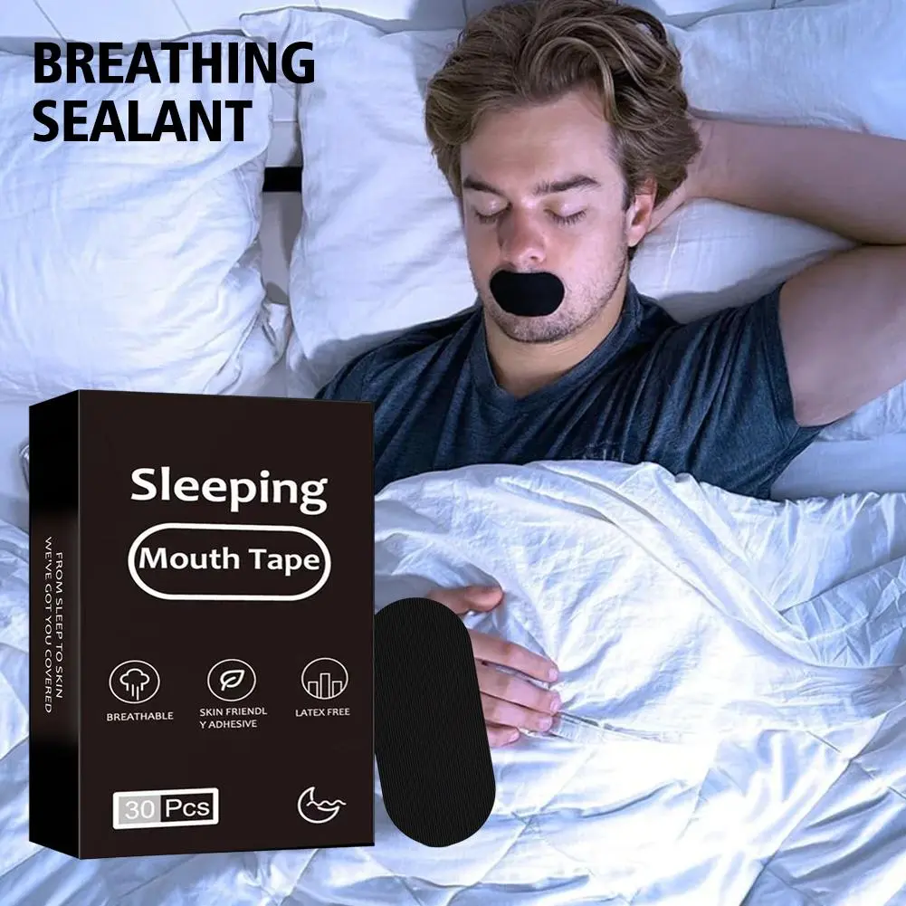 30Pieces Anti Snoring Sleep Mouth Tape Best Breathing Nasal Strips Anti Ronquidos Medical Grade Improved Sleeping Snoring Relief