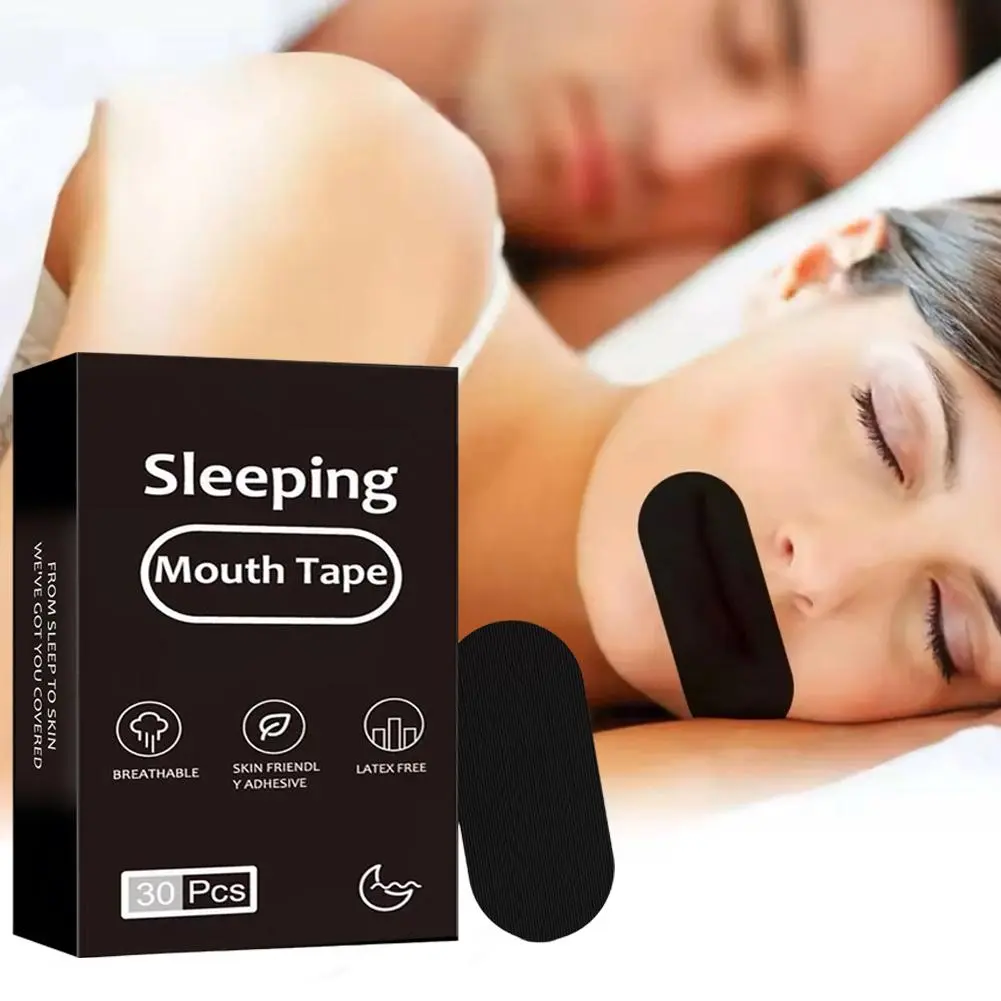 30Pieces Anti Snoring Sleep Mouth Tape Best Breathing Nasal Strips Anti Ronquidos Medical Grade Improved Sleeping Snoring Relief
