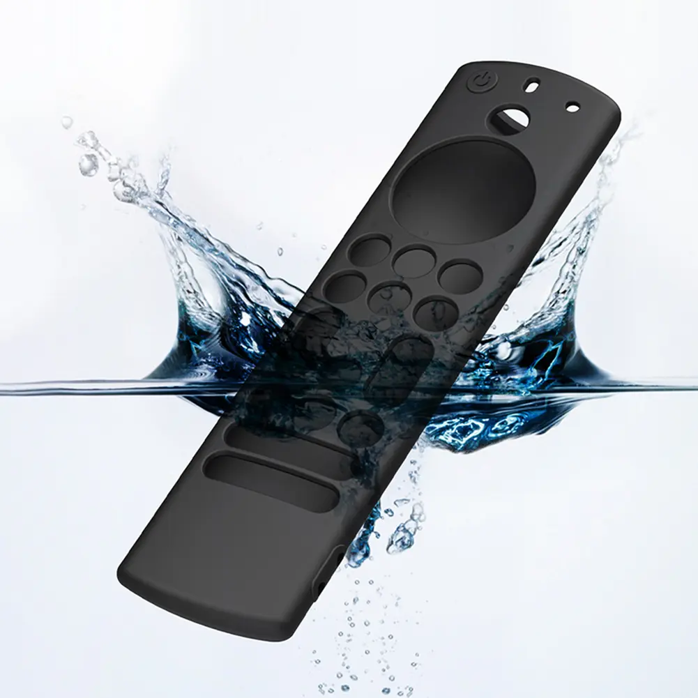 Silicone Protective Case with Lanyard Protective Skin Sleeve Shockproof Luminous for Fire TV Alexa Voice Remote Cover