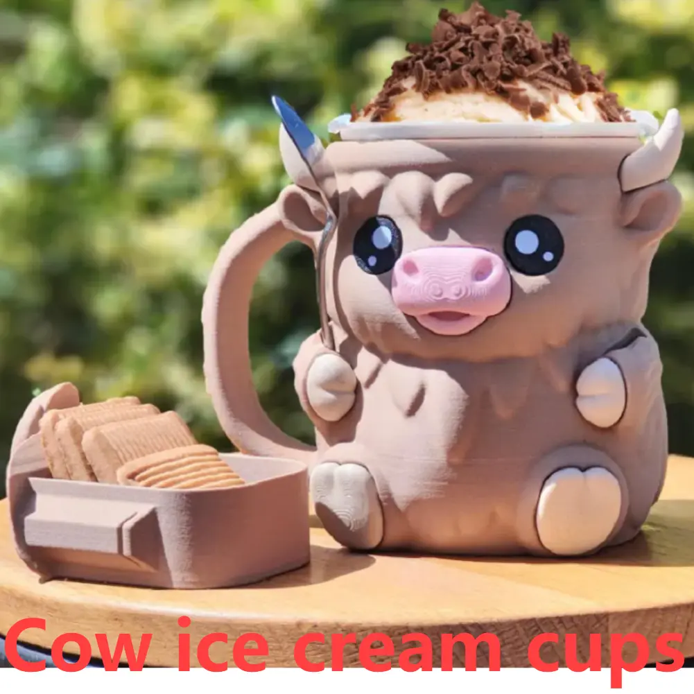 Ferdinand the Highland Cow Ice Pint Holder Cute Cartoon Animal Water Mug Creative Cow Pattern Coffee Milk Tea Cup Drinkware Gift