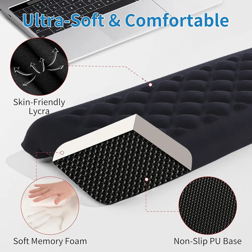 2 Pcs L-Shaped Memory Foam Elbow Pillow Ergonomic Desk Edge Cushion Keyboard Wrist Rest Pad Arm Rest Pads for Table Or Desk Edge
