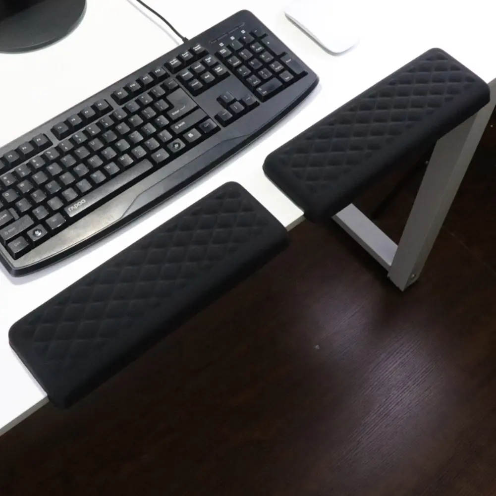 2 Pcs L-Shaped Memory Foam Elbow Pillow Ergonomic Desk Edge Cushion Keyboard Wrist Rest Pad Arm Rest Pads for Table Or Desk Edge