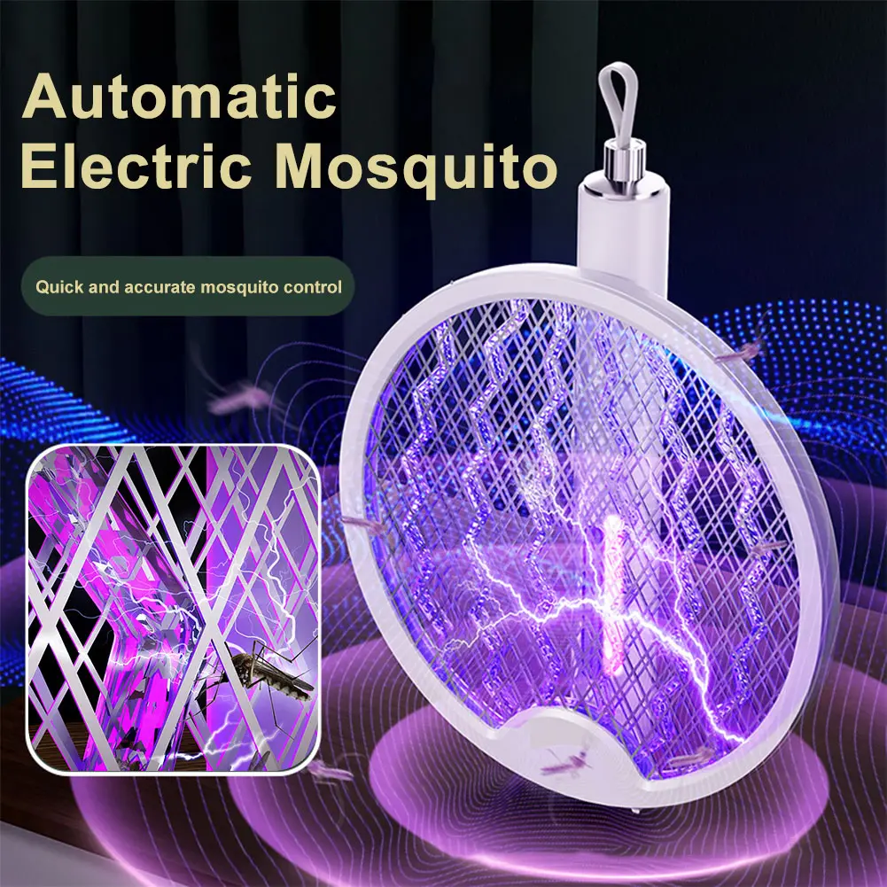 3000V UV Light Mosquito Swatter USB Rechargeable Electric Mosquito racket Mosquito killer Repellent Fly Swatter Fly zapper