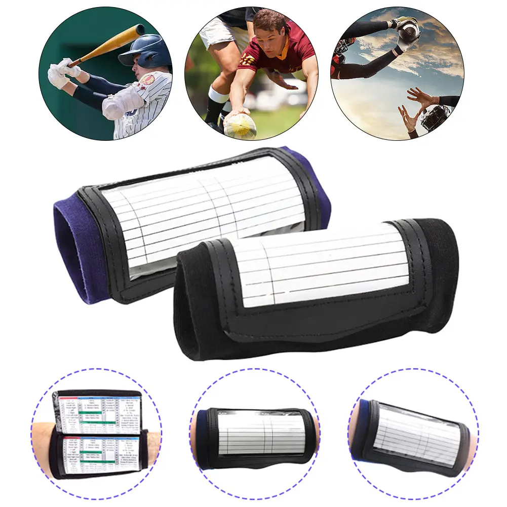 Football Play Wristbands Softball Wristbands QB Wristband Tactical Wrist Brace for Football Baseball Softball for Signs