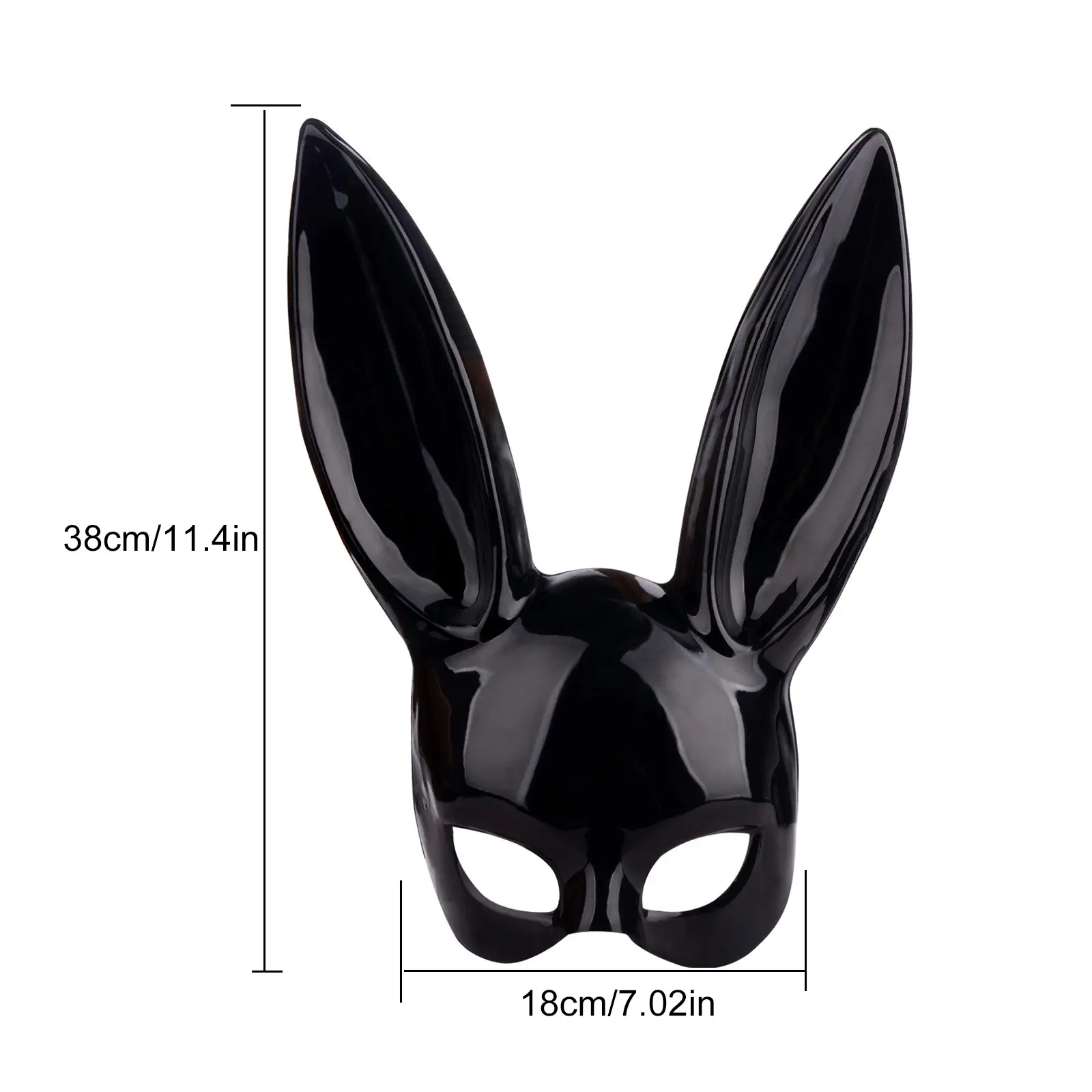 Black Bunny Ear Rabbit Mask Women Masquerade Anime Cosplay Rabbit Mask Props