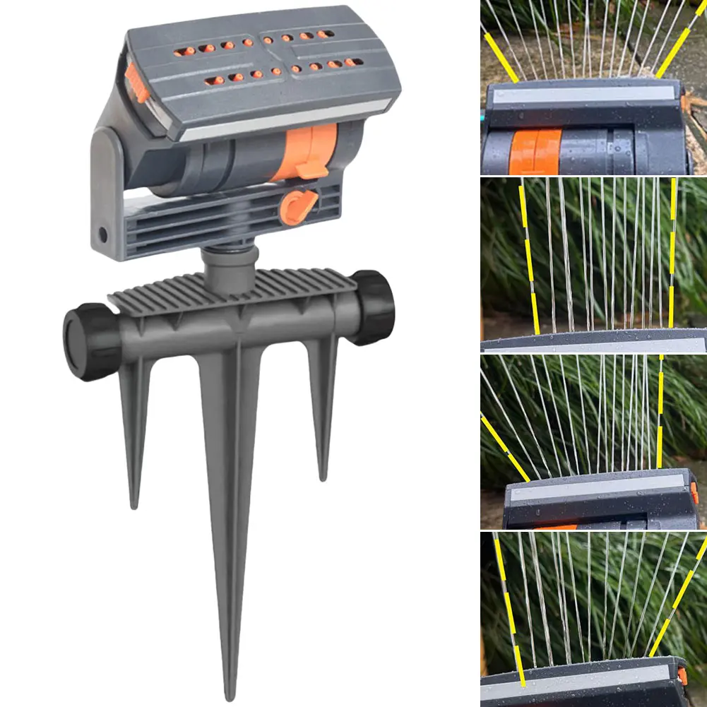 16 Nozzles Oscillating Sprinkler Adjustable Width Range and Flow Rate Yard Sprinkler for Yard Large Area