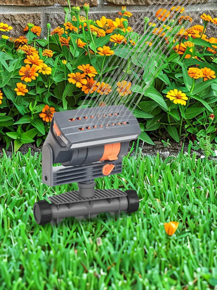 16 Nozzles Oscillating Sprinkler Adjustable Width Range and Flow Rate Yard Sprinkler for Yard Large Area