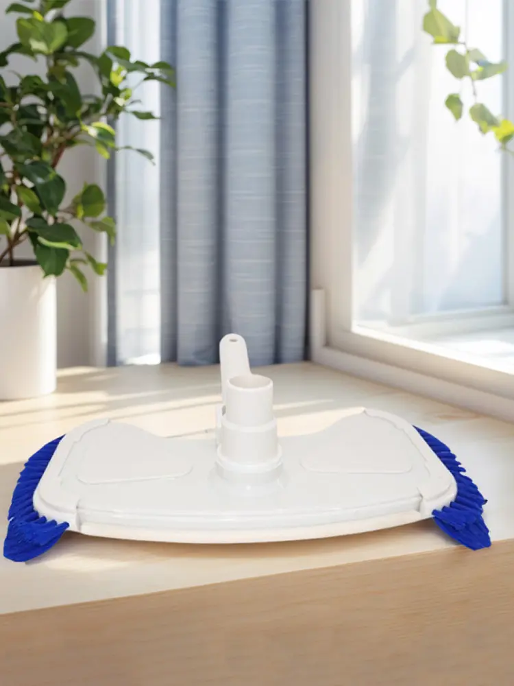 Swimming Pool Cleaning Brush Flexible Vac Head with Side Brush Curved Cleaning Brush Lightweight for Inground Swimming Pool