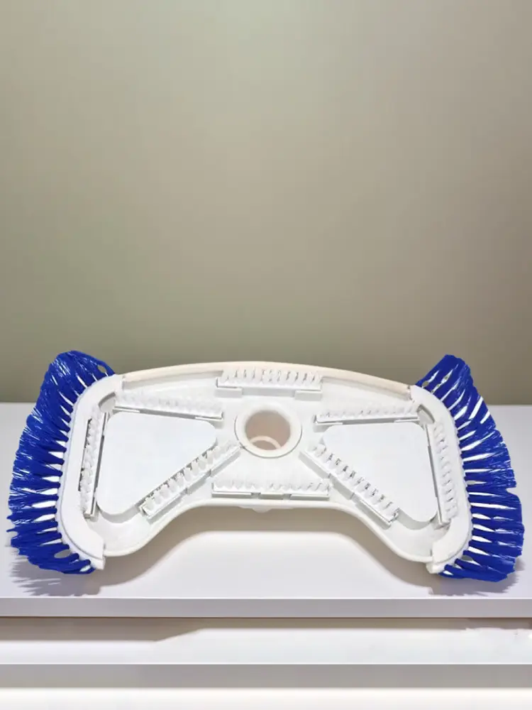 Swimming Pool Cleaning Brush Flexible Vac Head with Side Brush Curved Cleaning Brush Lightweight for Inground Swimming Pool