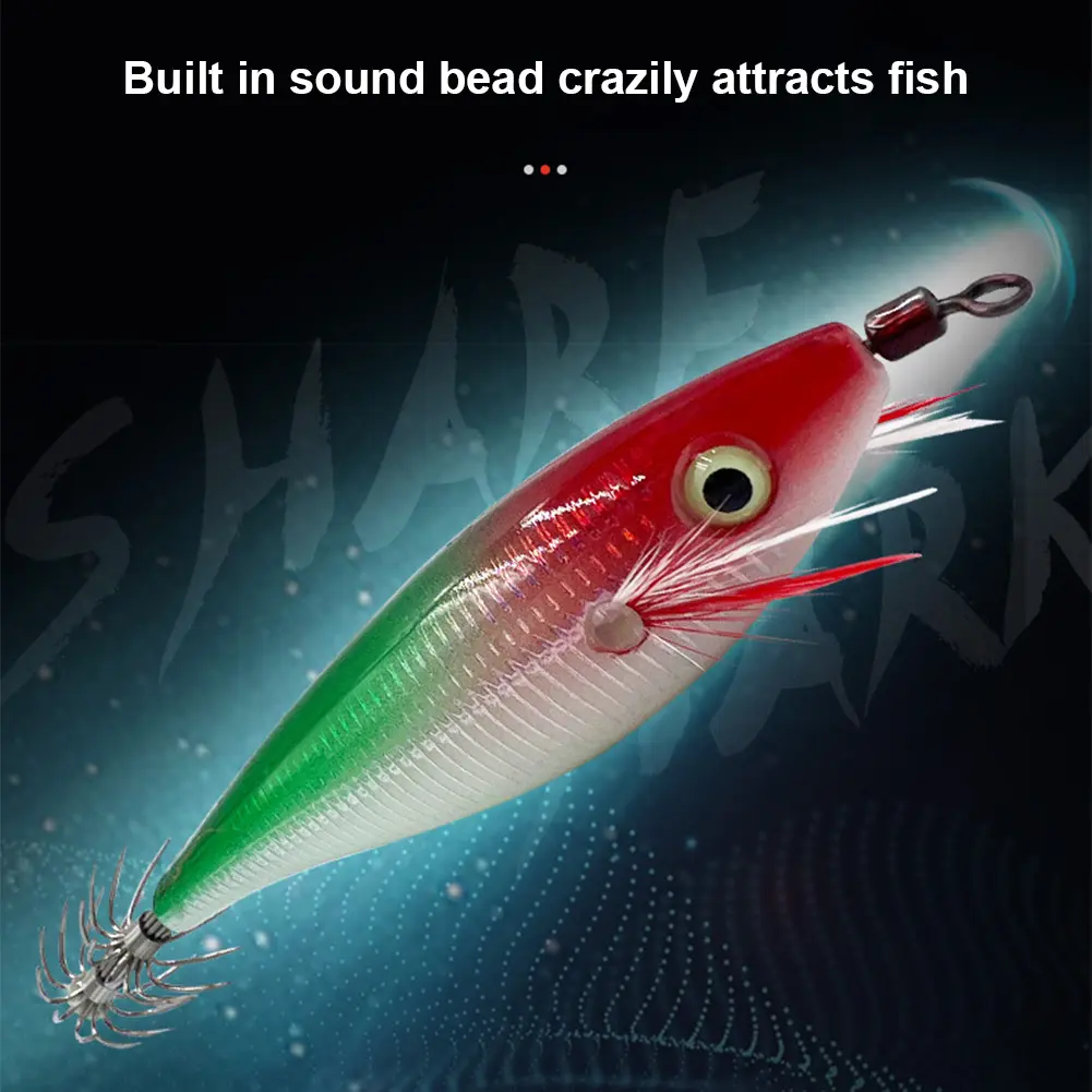 10g/10cm Cuttlefish Attracting Lure Double Hook Glow In The Dark Octopus Bait Luminous Squid Jig Hooks for Saltwater Freshwater