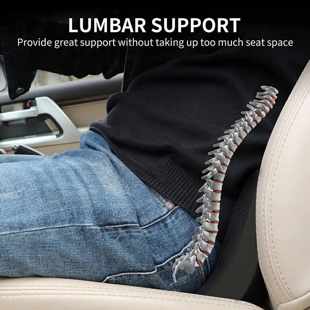 Lumbar Pillow Support Multifunctional Car Seat Cushion Increased Height Memory Foam Small Waist Pillow Health Protection Cushion