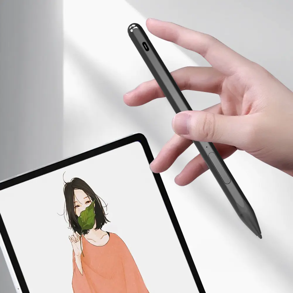 Active Capacitive Stylus Magnetic Active Pen 4096 Pressure Sensitive Type-C Rechargeable for Microsoft Surface Pro 9/8/7/6/5