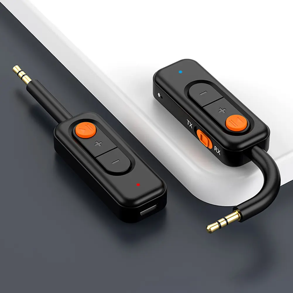 2 In 1 Wireless Audio Adapter 3.5mm AUX Bluetooth-Compatible 5.4 Audio Receiver Car Aux Adapter for TV Car Speakers PC Headphone