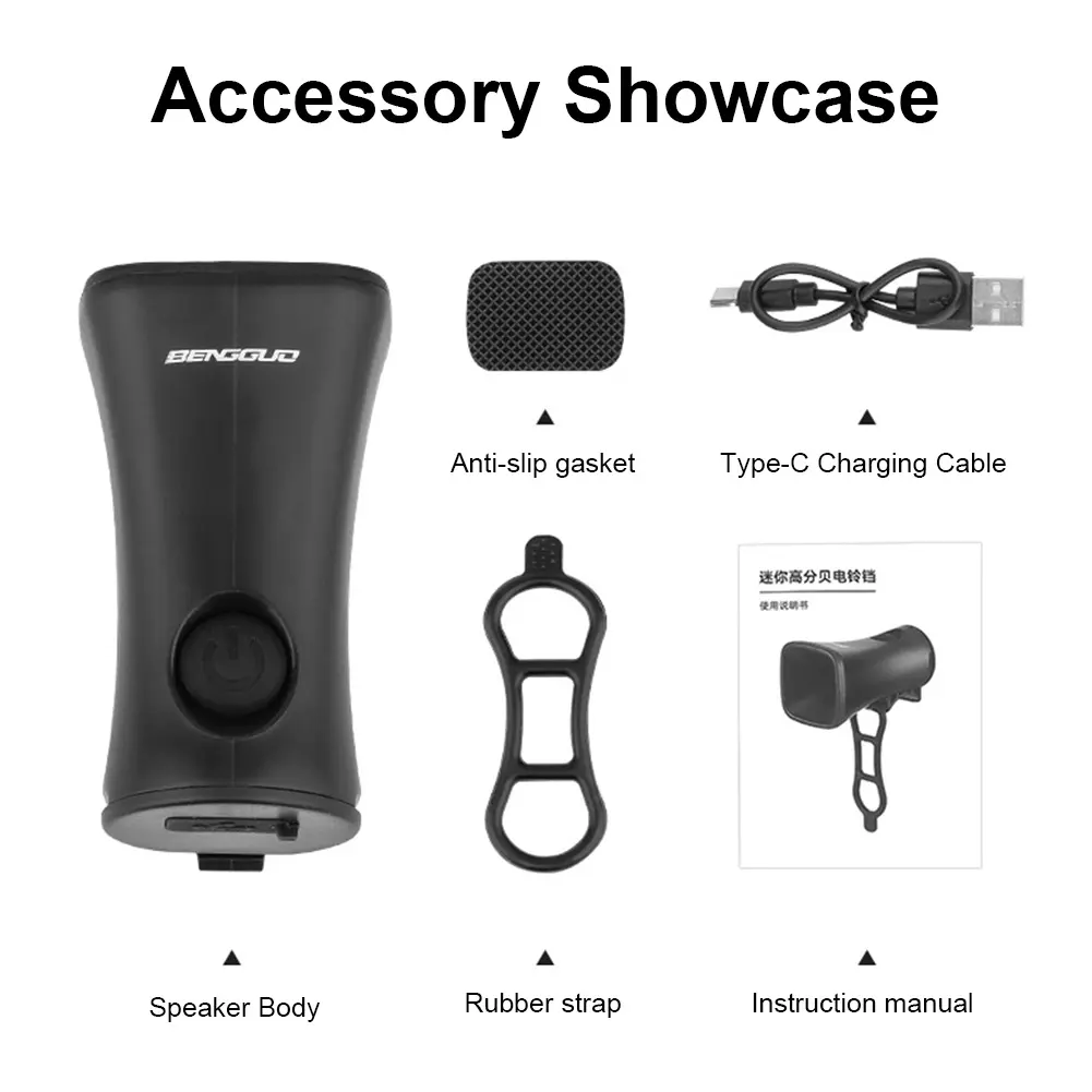Electronic Bicycle Bell 120dB Cycling Horn Loud Bicycle Handlebar Alarm Ring Bell 5 Sound Modes Cycling Scooter Bike Accessories