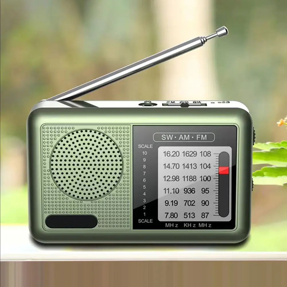 Portable Radio with Rechargeable Battery Earphone FM AM SW Radio Pocket Radio for Indoor Outdoor Gifts for Seniors Elderly