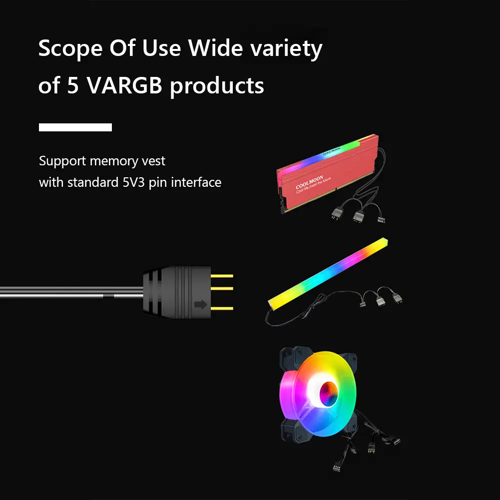 Motherboard RGB Connector 1 To 1 2 3 4 5 5V 3Pin ARGB/12V 4Pin Sync RGB HUB Wire Splitter Extension Cable For ASUS GIGABYTE MSI
