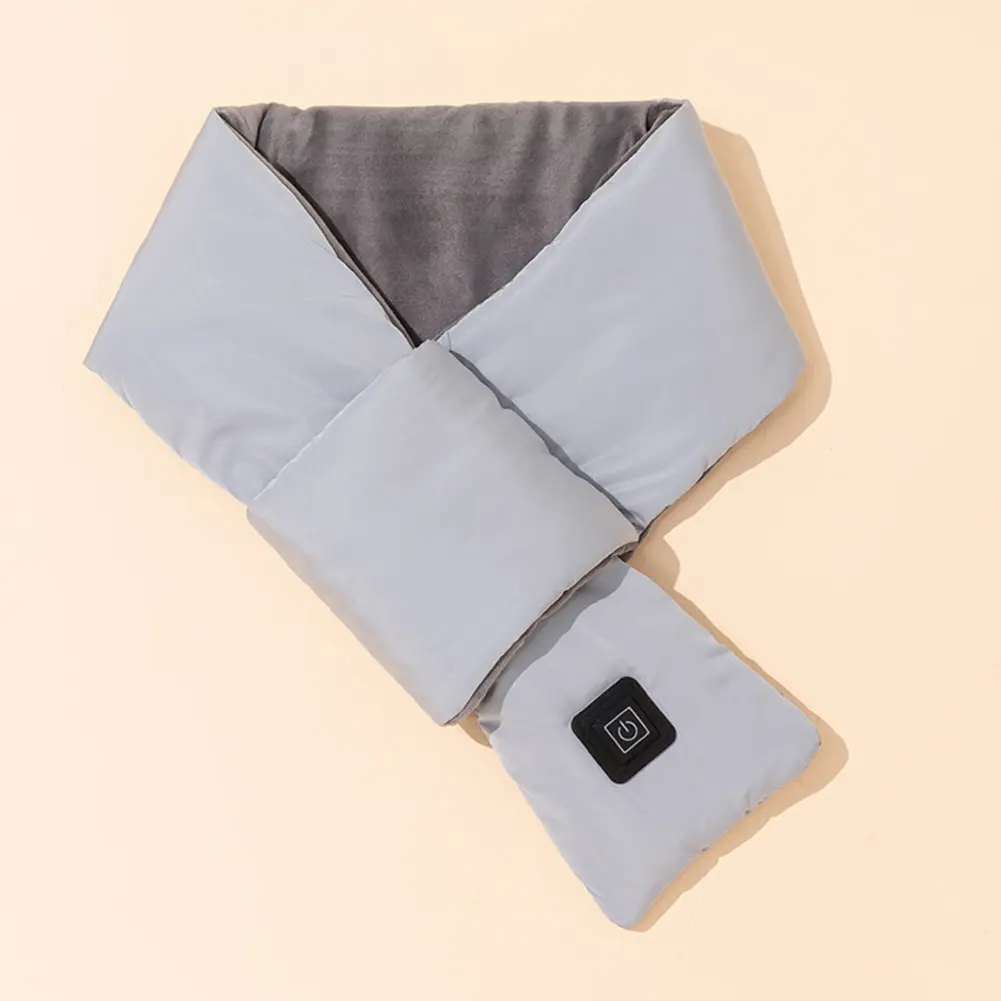 Electric USB Heated Scarf Neck Heating Pad 3 Temperature Adjustable Heating Neck Wrap Thermal Scarf for Outdoor Travel