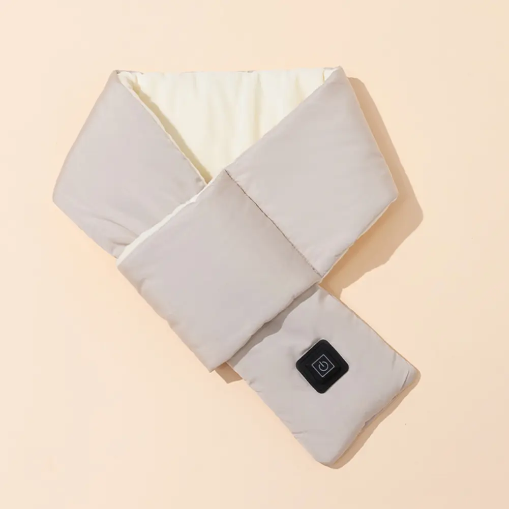 Electric USB Heated Scarf Neck Heating Pad 3 Temperature Adjustable Heating Neck Wrap Thermal Scarf for Outdoor Travel