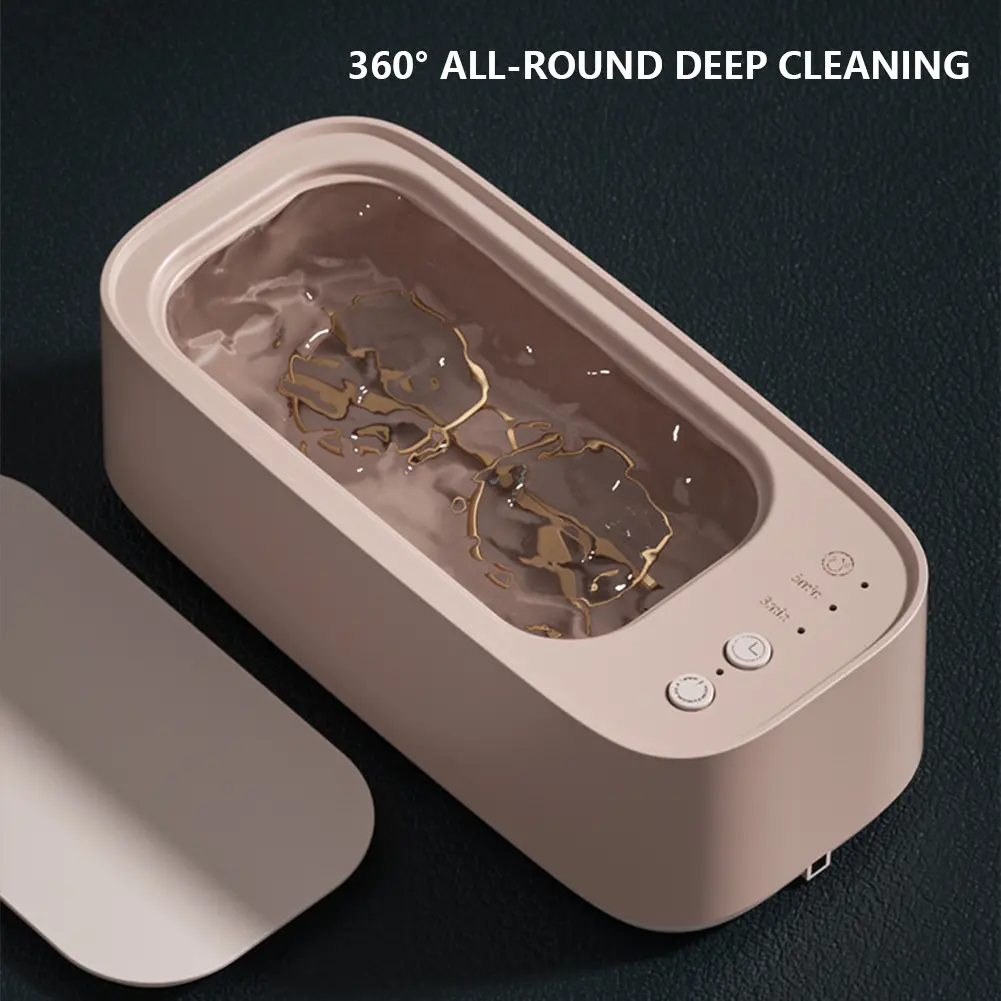 Ultrasonic High-frequency Vibration Cleaners 3 Gear 360 Degree Cleaning Machine Timing for Jewelry/Pacifier/Makeup Tool/Eyeglass