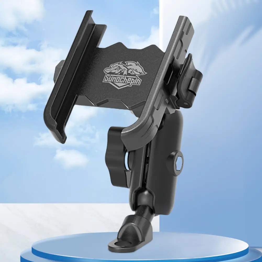 1-2PCS Aluminum Alloy Motorcycle Navigation Phone Mount Anti-Shake Adjustable Motorcycle Cellphone Holder for Motorcycle