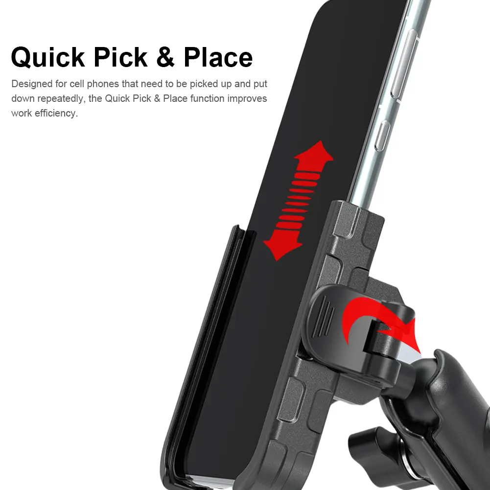 1-2PCS Aluminum Alloy Motorcycle Navigation Phone Mount Anti-Shake Adjustable Motorcycle Cellphone Holder for Motorcycle