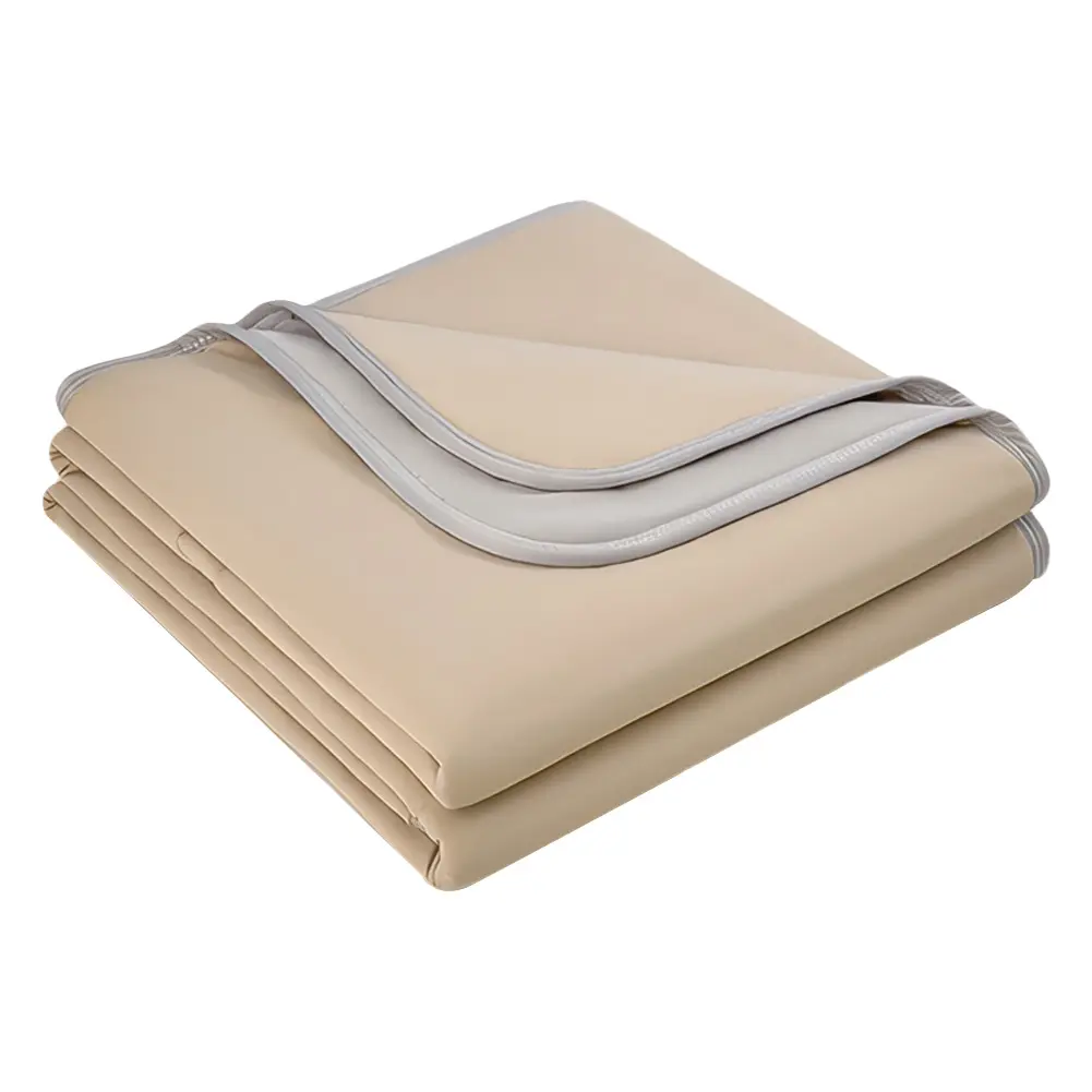 Ice Silk Blanket Solid Color Lightweight Cooling Quilts Multi-Function Breathable Bedroom Blanket for Bedroom Living Room