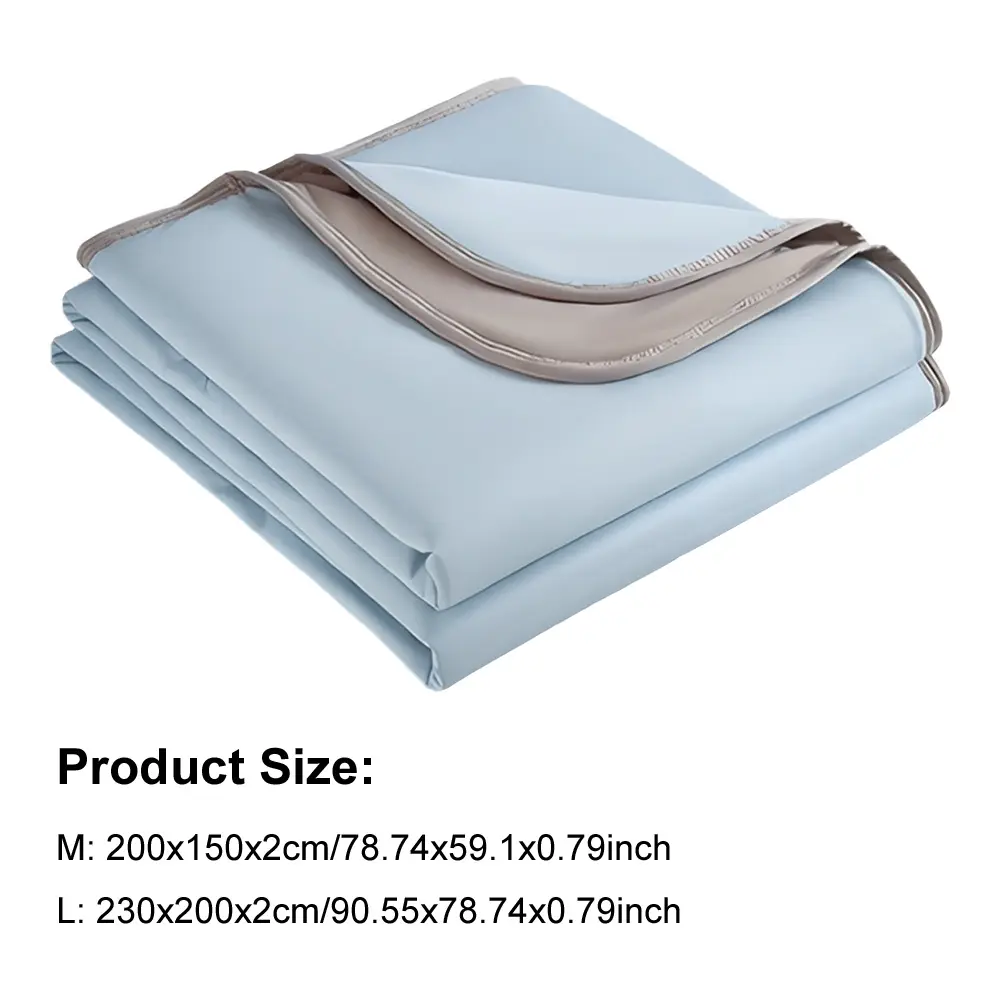 Ice Silk Blanket Solid Color Lightweight Cooling Quilts Multi-Function Breathable Bedroom Blanket for Bedroom Living Room