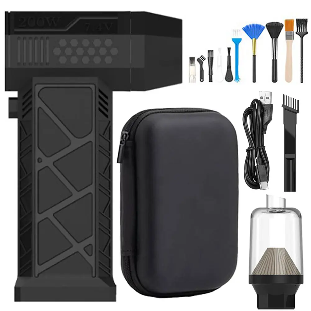 130000RPM Mini Turbo Fan Multifunctional Electric Air Duster Strong Power Portable Turbo Jet Fan for Cleaning Computer Keyboards