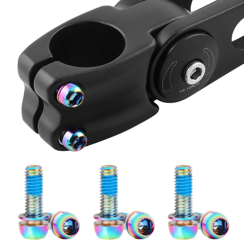 6Pcs M6x17mm Mountain Bike Disc Brake Clamp Bolt Fixed Screws with Washer Bike Disc Brake Clamp Bolts for Fixing Brake Lever