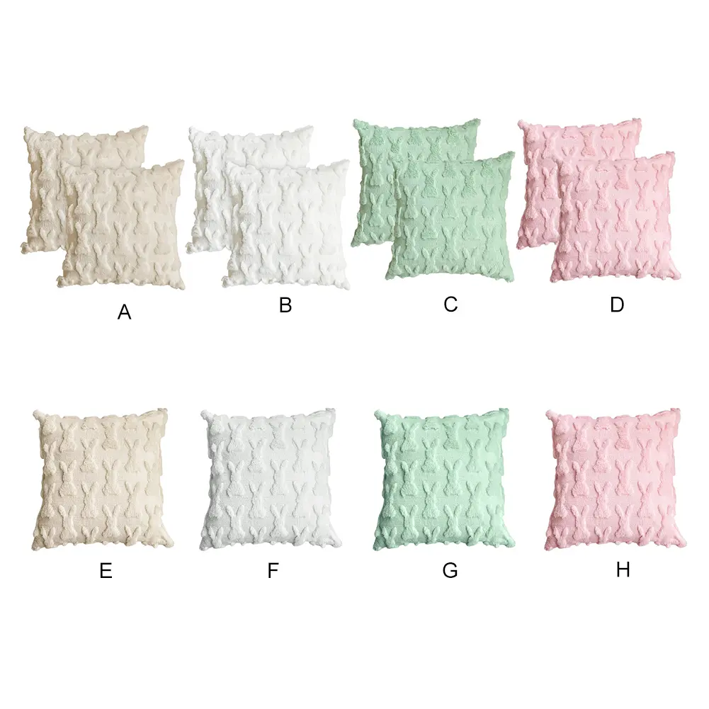 2/1pcs Easter Bunny Throw Pillow Covers Decorative 45x45cm Home Sofa Rabbit Soft Plush Pillowcase Case Couch Cushion Cover Decor