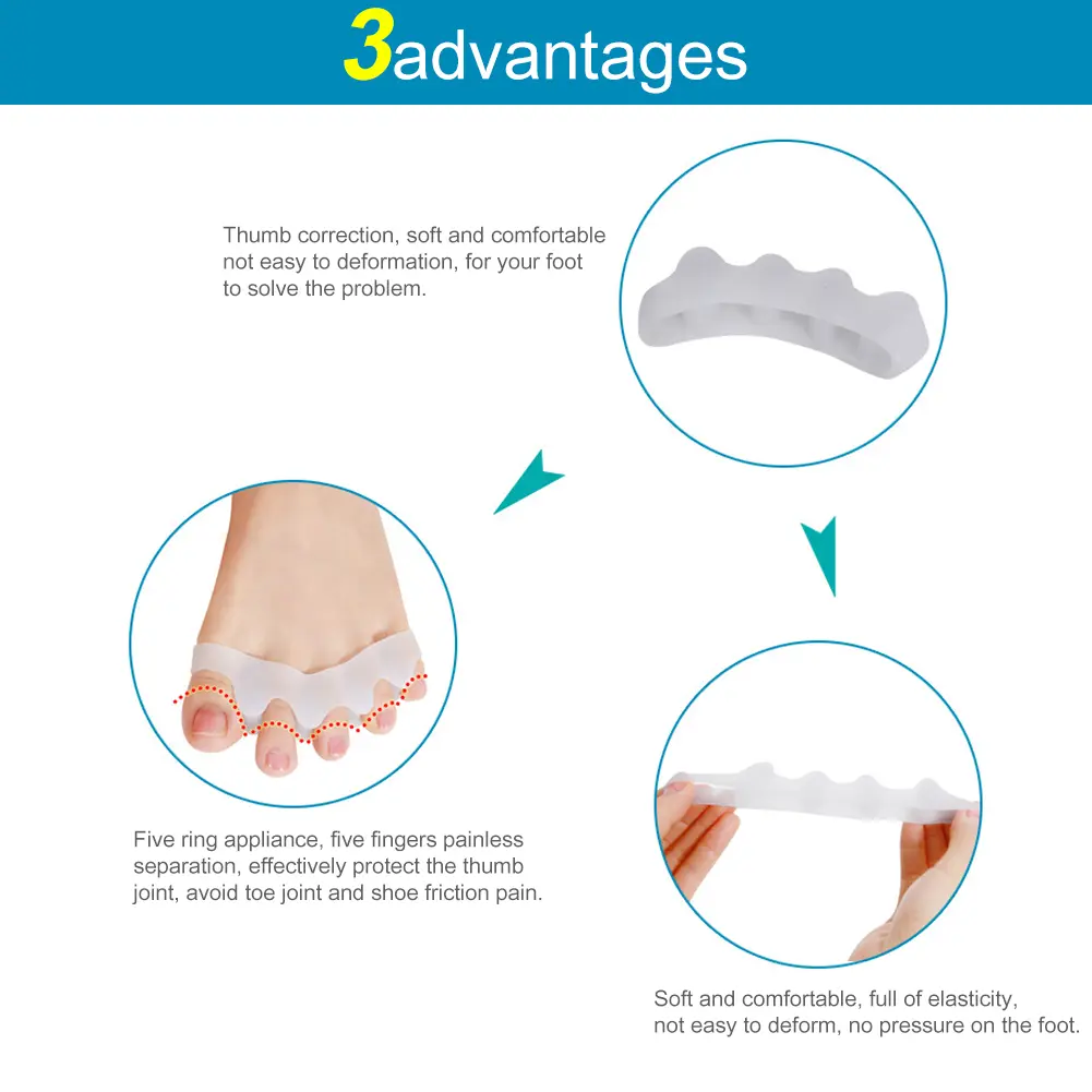 Toe Separator Hallux Valgus Corrector Orthopedic Hammer Straightener Spreader