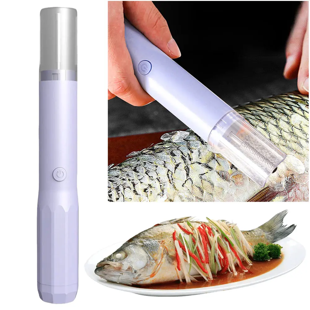 Fish Scale Remover Waterproof Cordless Fish Scaler Easily Remove Fishscales Fish Scraper for Kitchen Fish Scaling Cleaning