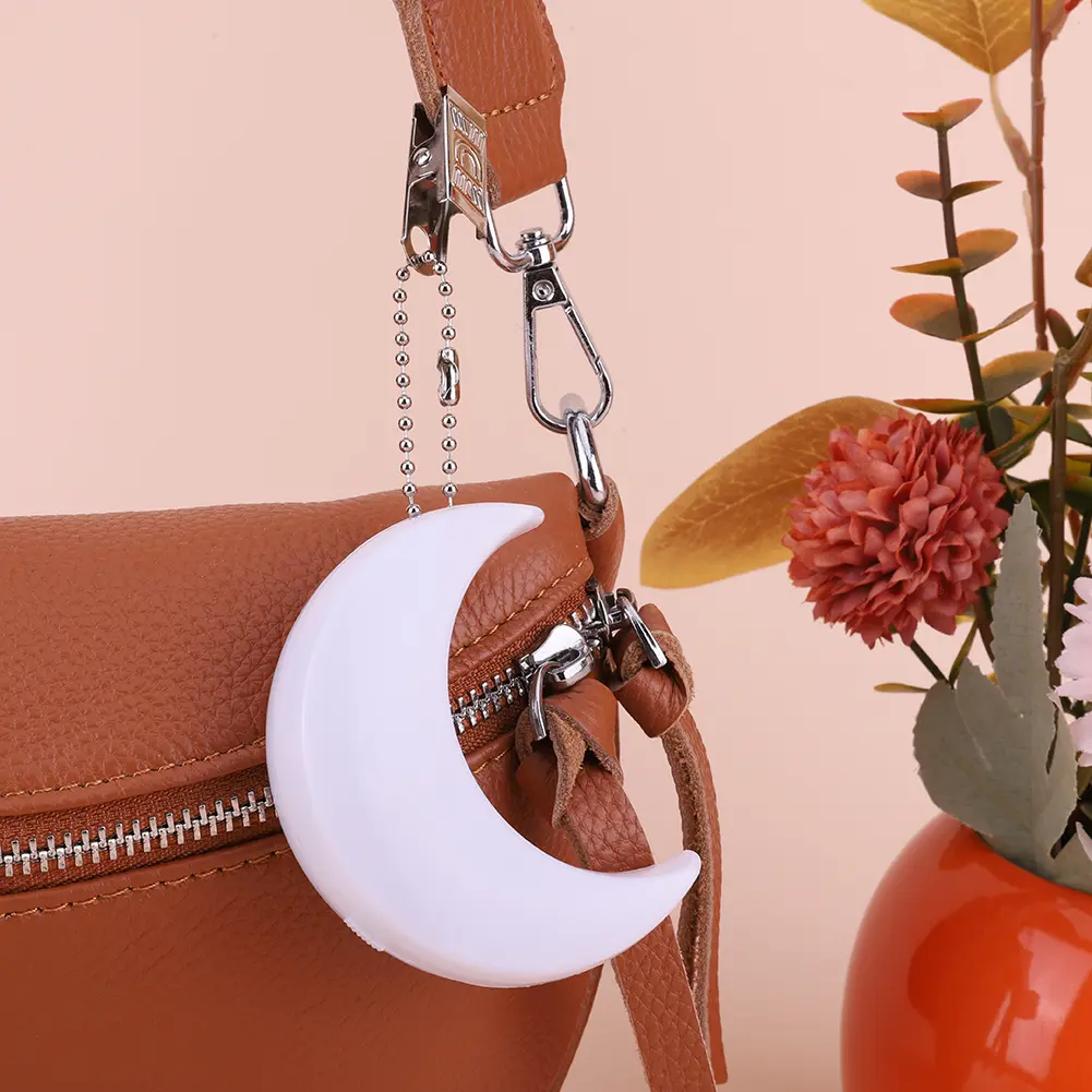 Moon Shape Purse Light with Automatic Sensor Bag Hanging Night Light with Clip Handbag Touch Lamp for Women Girls
