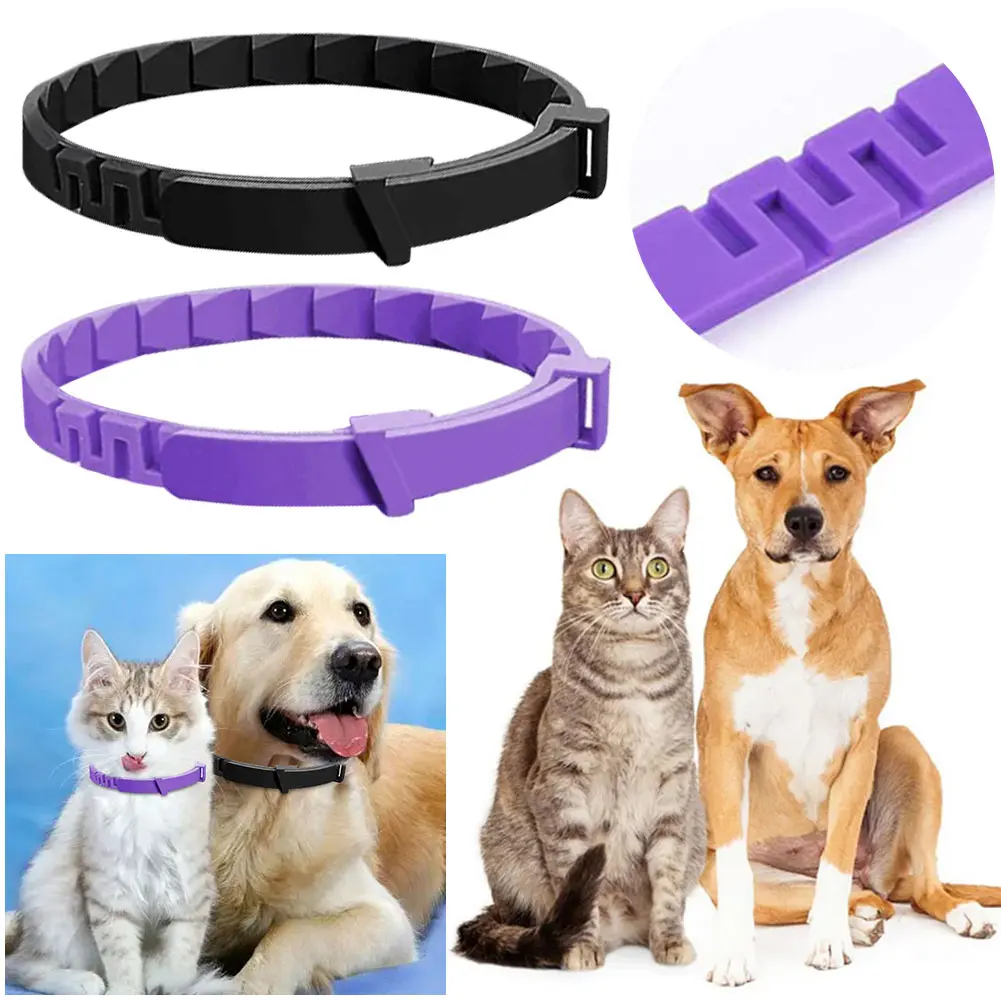 3/4 Pack Pet Calming Collar Stress and Anxiety Relief Calm Collar Adjustable Natural Calm Relax Soothing Collars for Dogs/Cats
